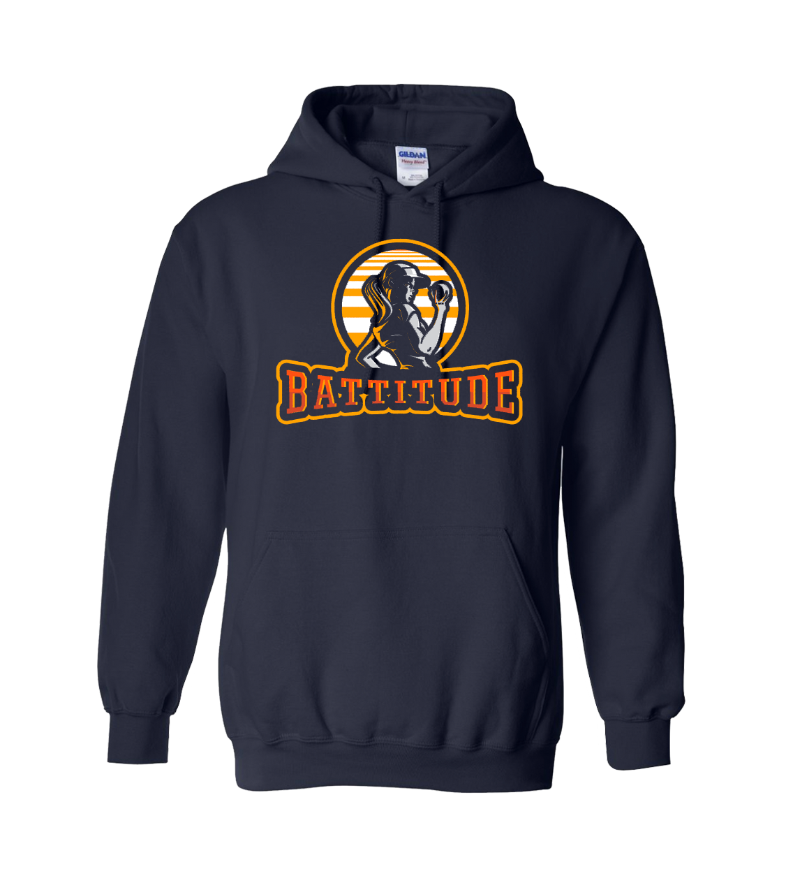 Battitude Pullover Hoodie - Navy