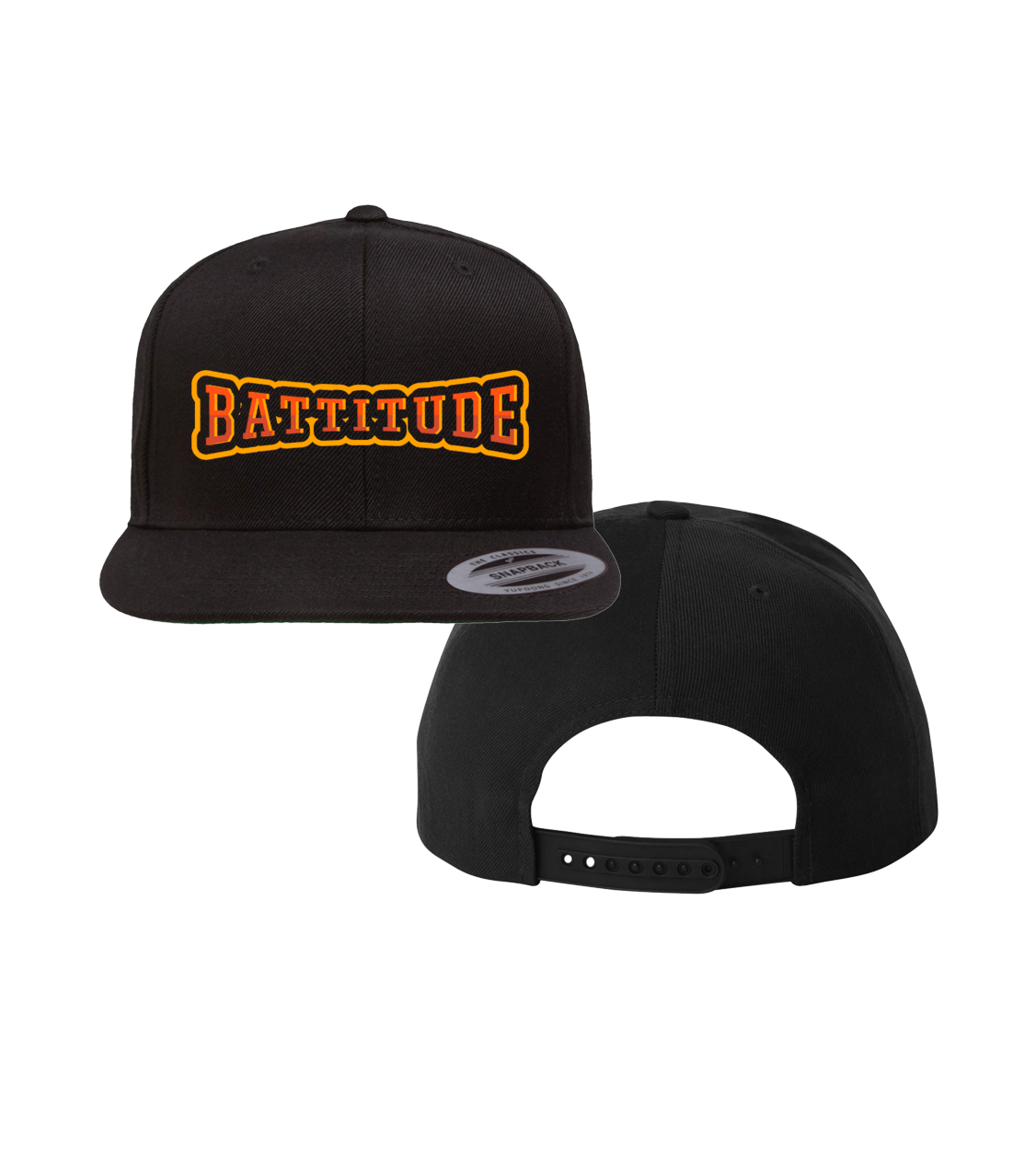 Battitude Snapback Hat - Black