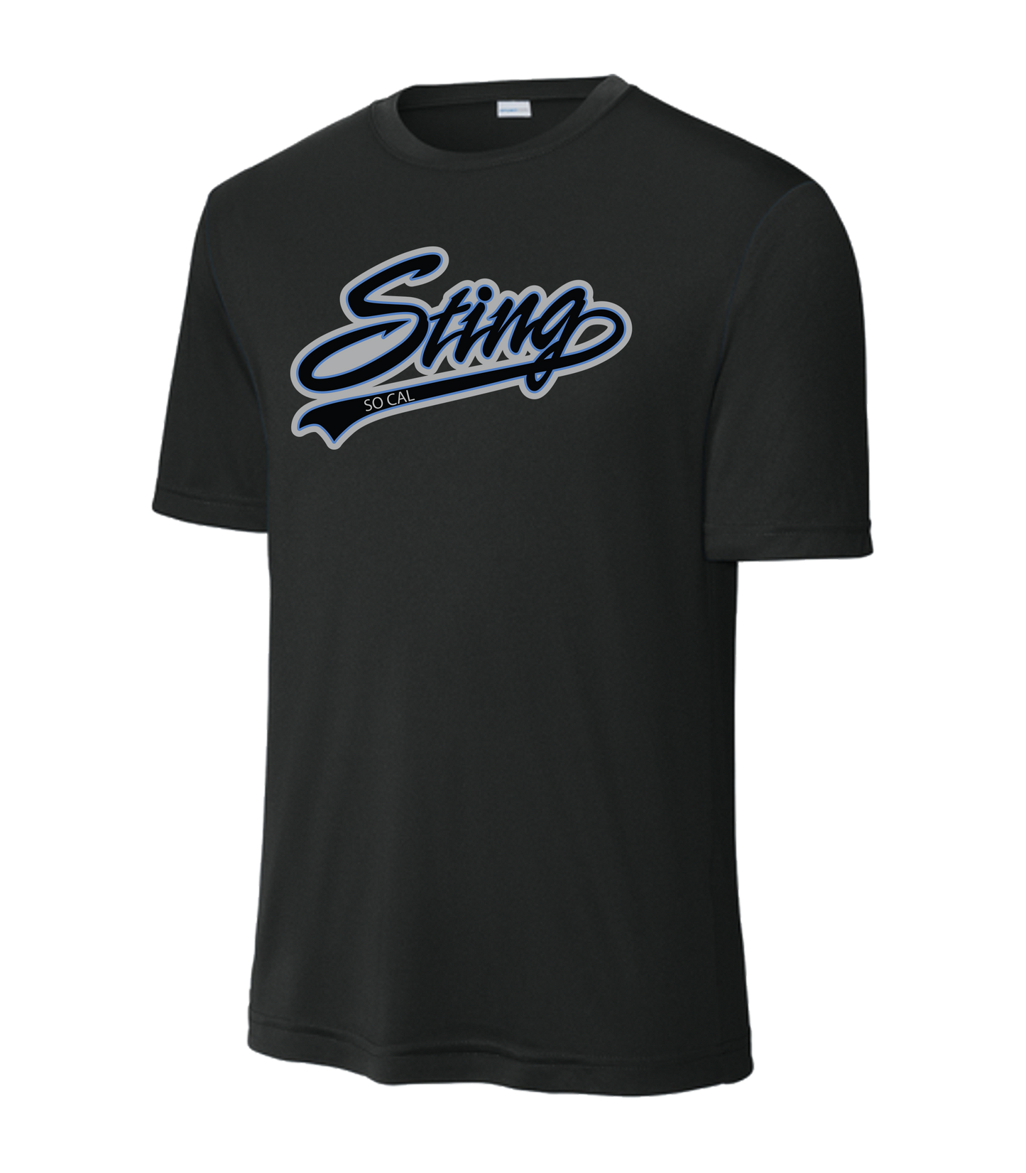 Sting Softball Dri Fit Tee - Front Only (Youth and Adult) - Black
