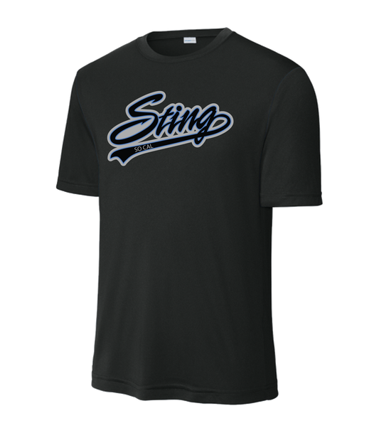 Sting Softball Dri Fit Tee - Front Only (Youth and Adult) - Black