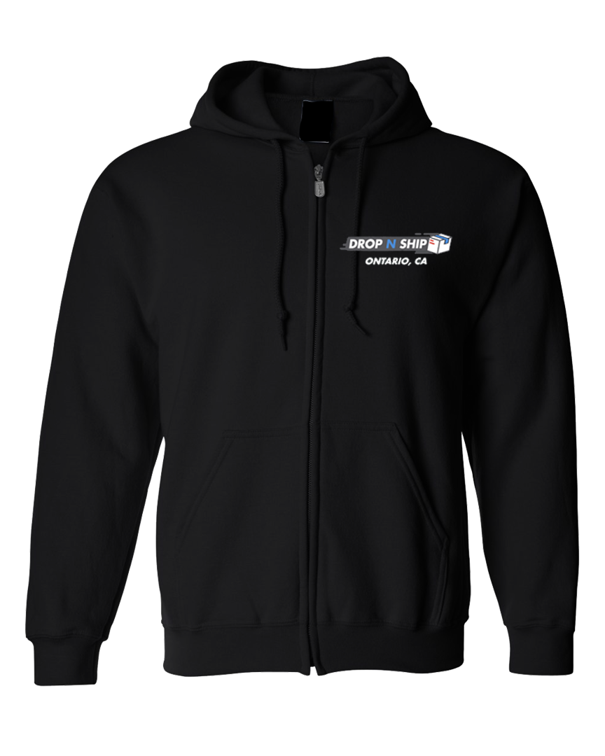 Drop n Ship Zip Hoodie - Unisex Black