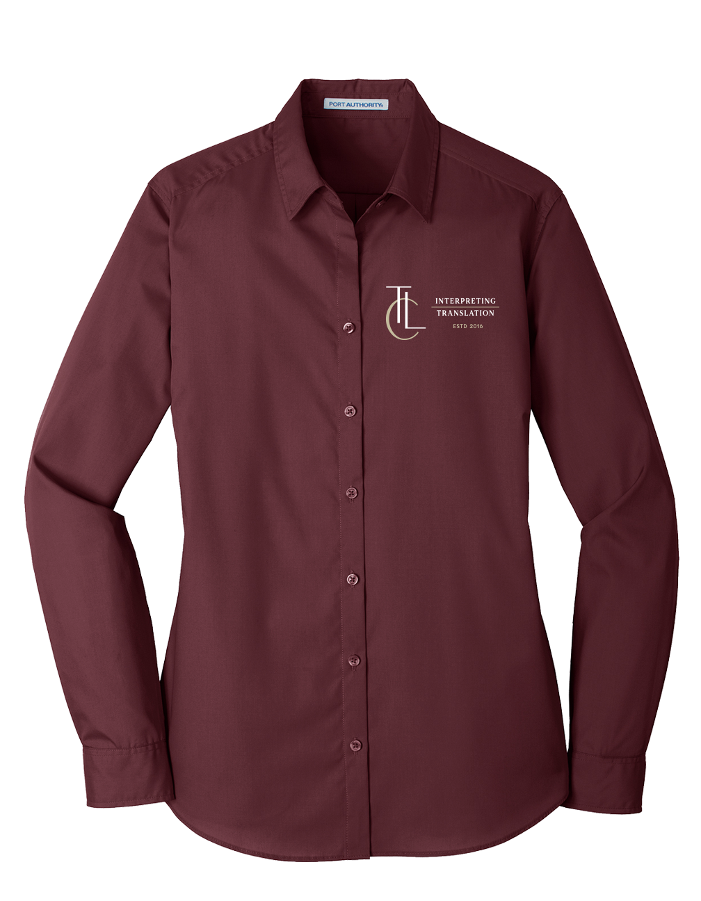 TLC Interpreting - Ladies Port Authority® Long Sleeve Carefree Poplin Shirt