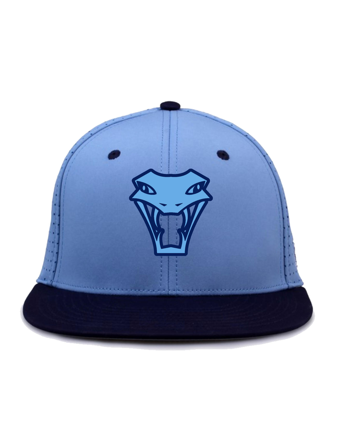 Vipers The Game Perferated Hat - Columbia Blue/Navy *10 Day Turn Time