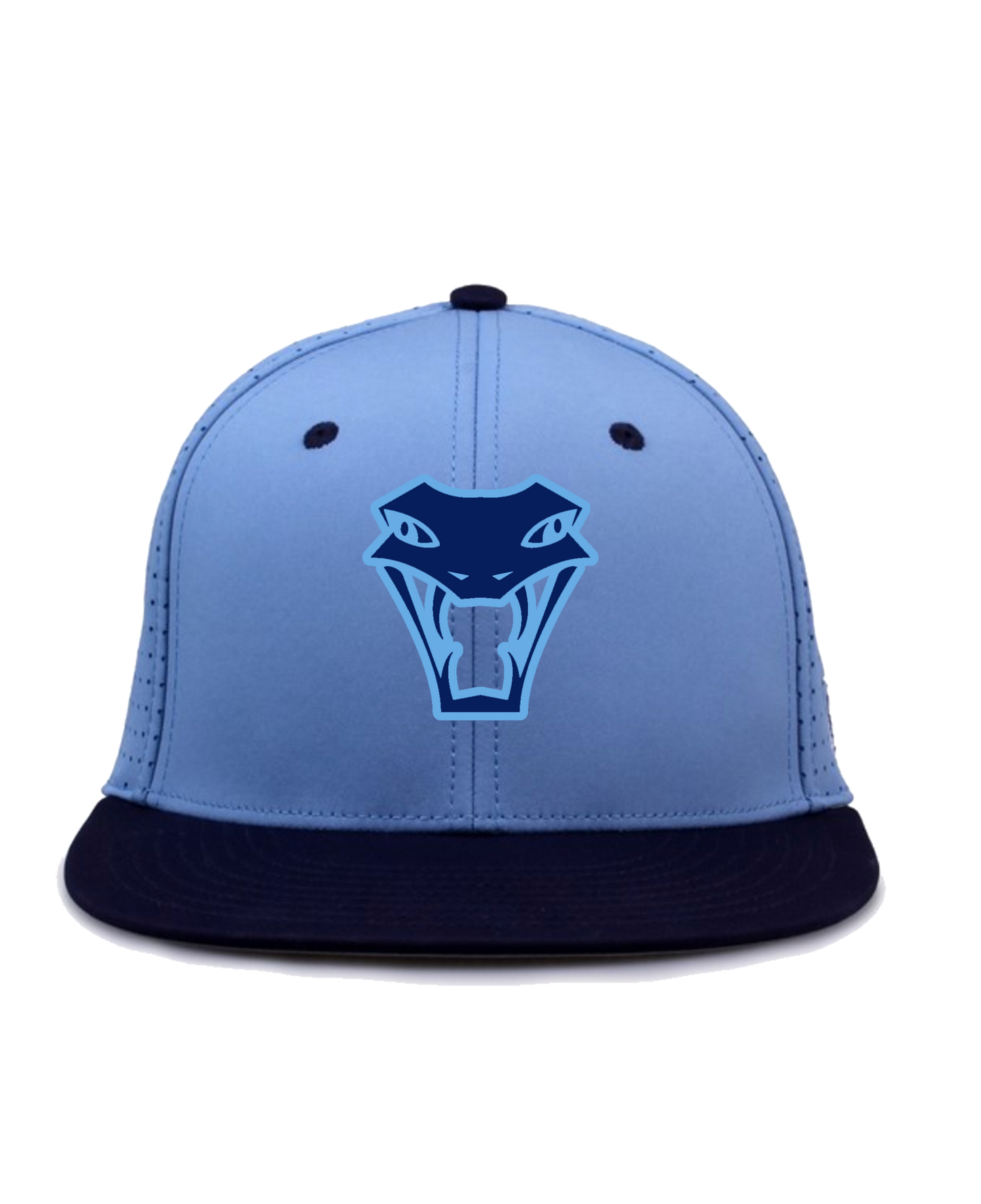 Vipers The Game Perferated Hat - Columbia Blue/Navy *10 Day Turn Time