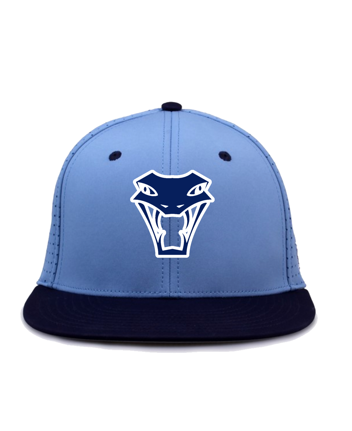 Vipers The Game Perferated Hat - Columbia Blue/Navy *10 Day Turn Time