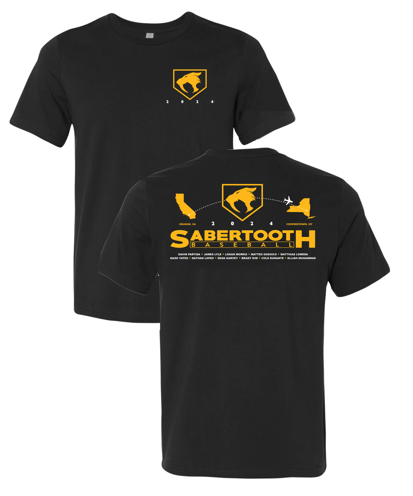 Sabertooth Cooperstown 2024 Cotton Tee (Adult or Youth)