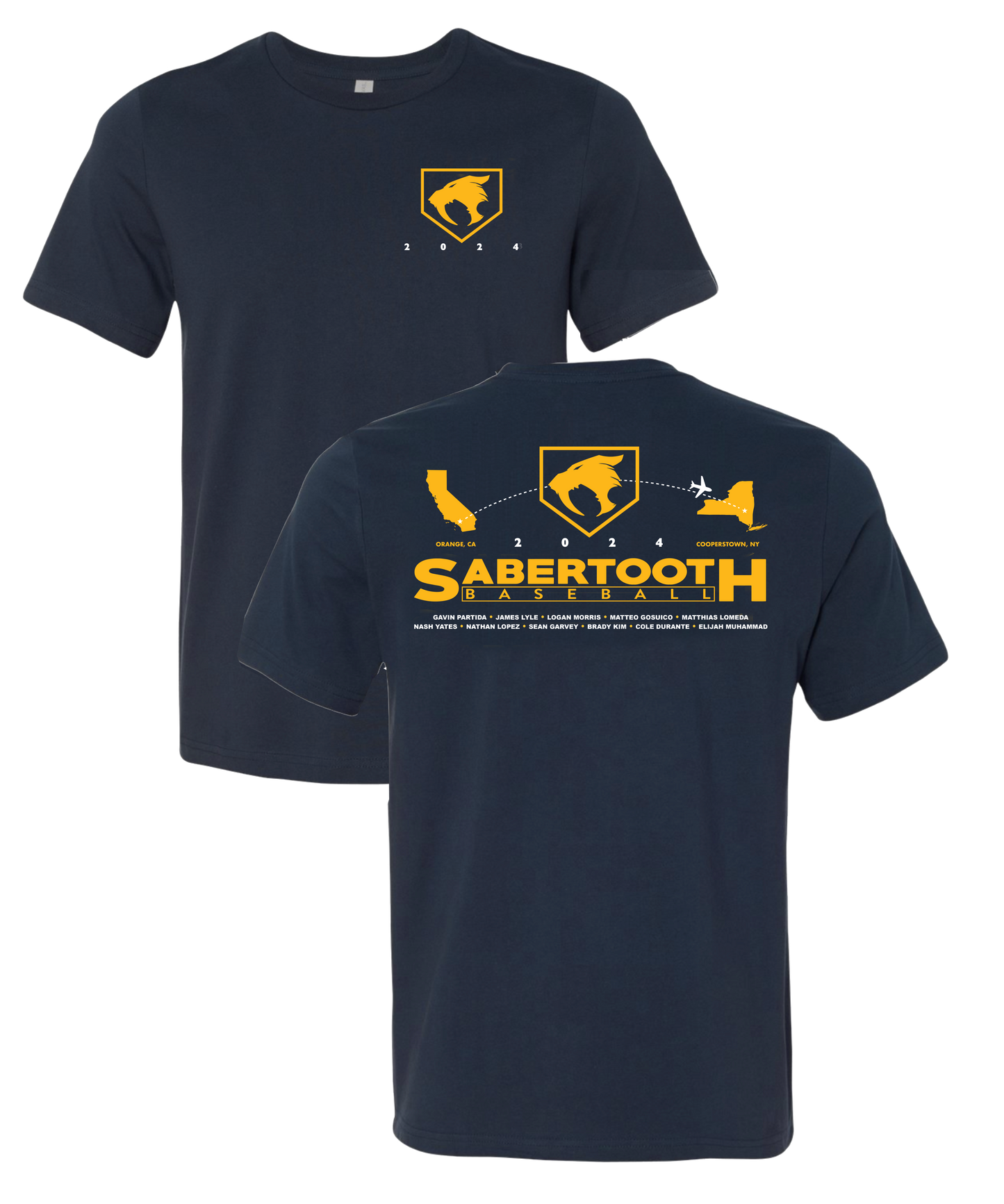 Sabertooth Cooperstown 2024 Cotton Tee (Adult or Youth)