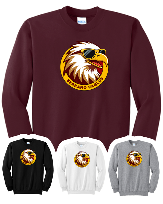 Serrano Elementary - Eagle Circle Crewneck Sweat - Youth & Adult