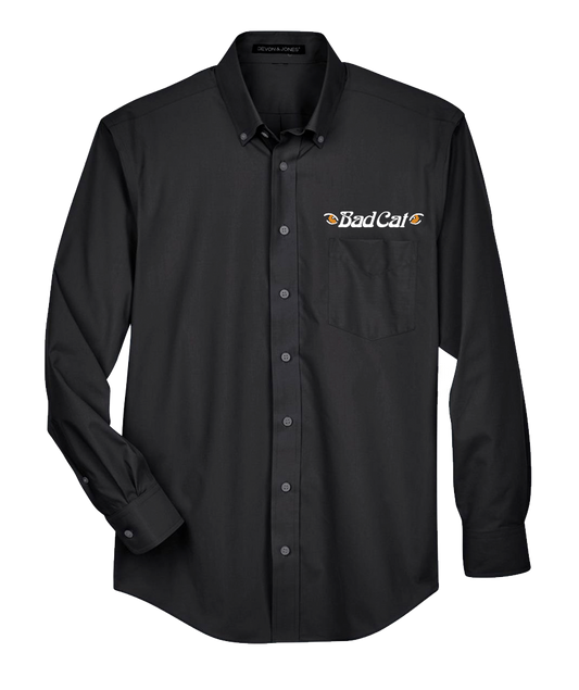 Bad Cat - Logo Devon & Jones Buttondown White Shirt