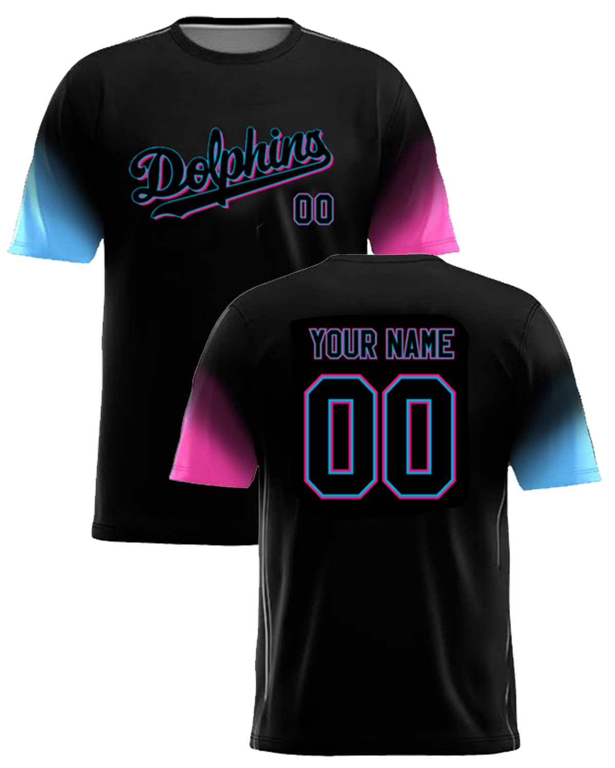 Dolphins - Black 2024 - 2025 Jersey with Your Name and Number (3 week turn time)