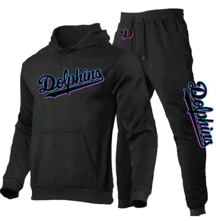 Dolphins Sweatsuit Combo - Youth and Adult (Black)