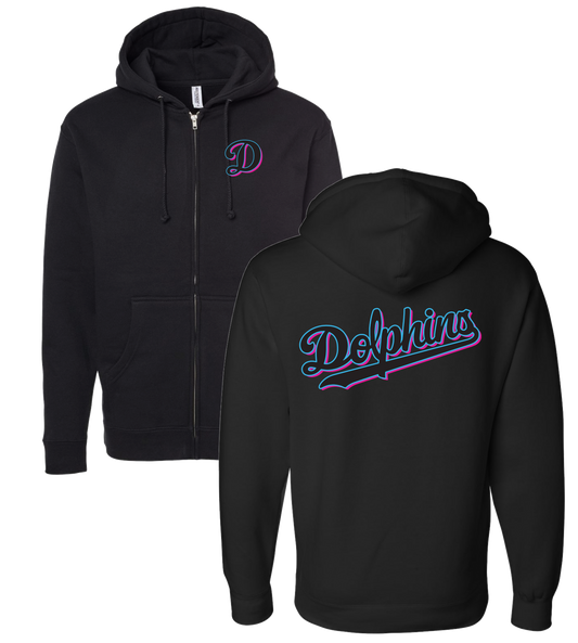 Dolphins Zip Heavyweight Sweatshirt (Adult & Youth)