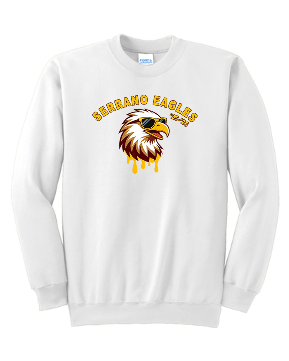 Serrano Elementary - Eagle Drip Crewneck Sweat - Youth & Adult