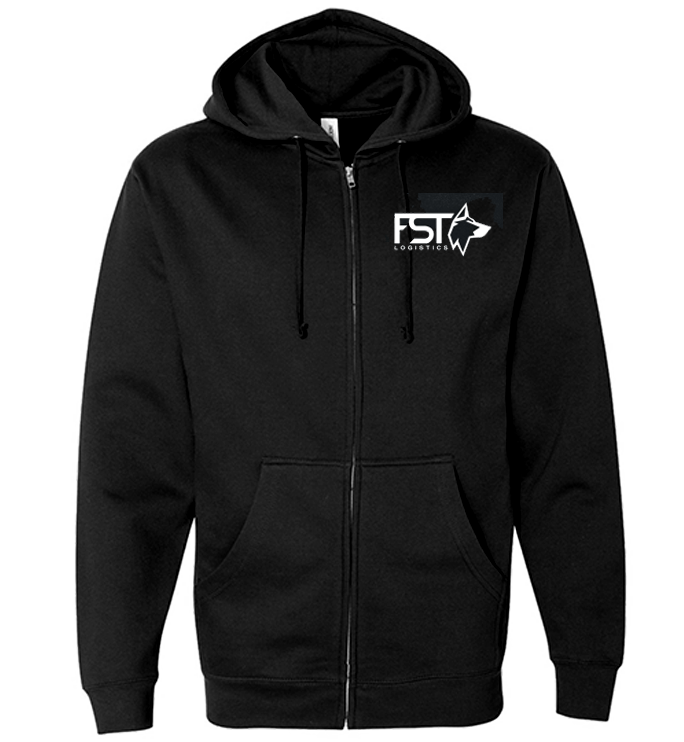 FST - Gildan Zip Hoodie - Black/White