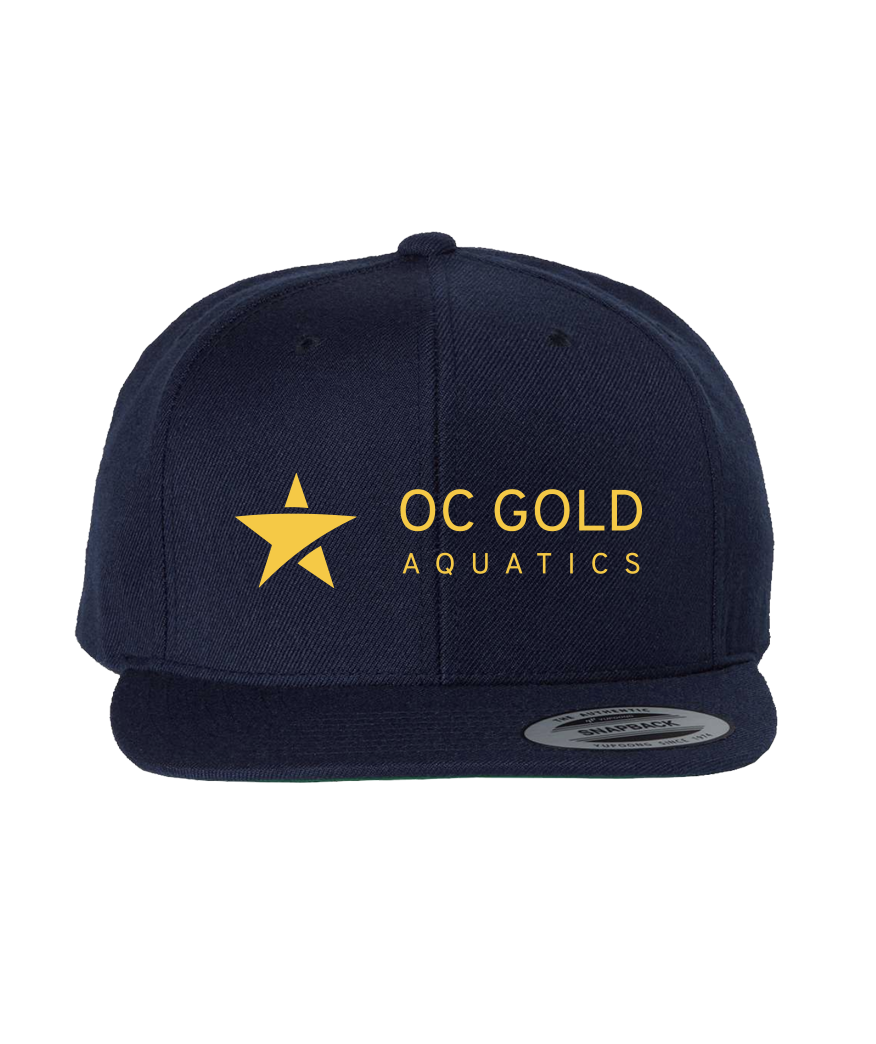 OC Gold Aquatic Premium Flat Bill Snapback Cap