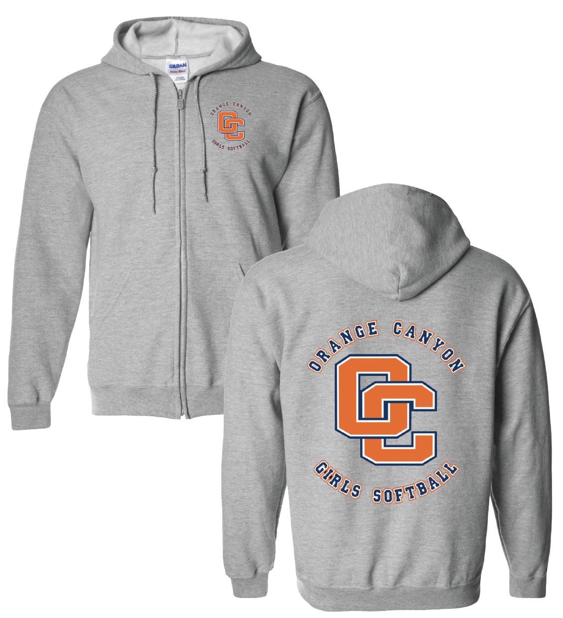 OCGS Adult Zippered Sweatshirt