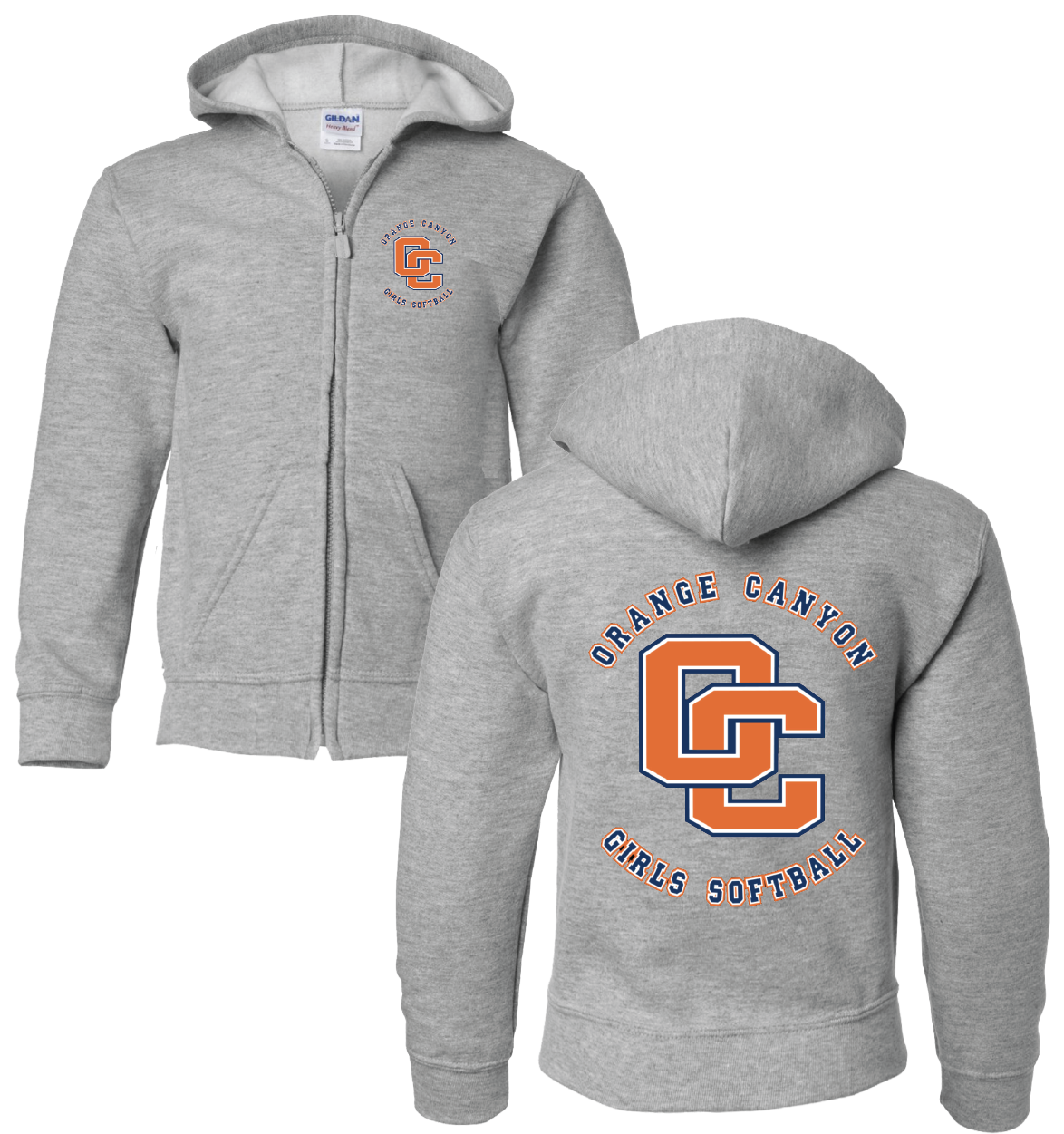 OCGS Youth Zippered Sweatshirt