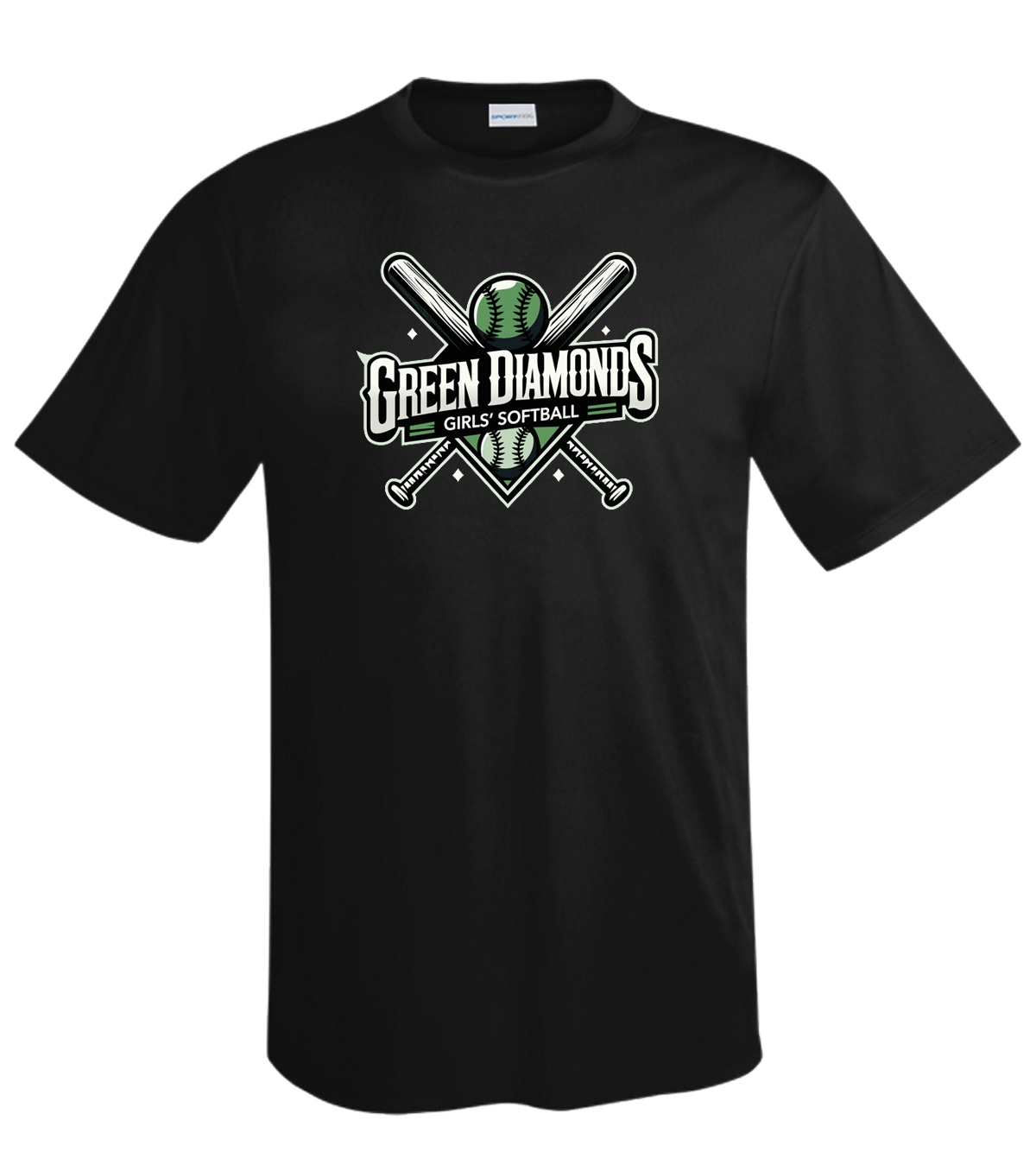 Green Diamonds - Front Only (Youth and Adult)