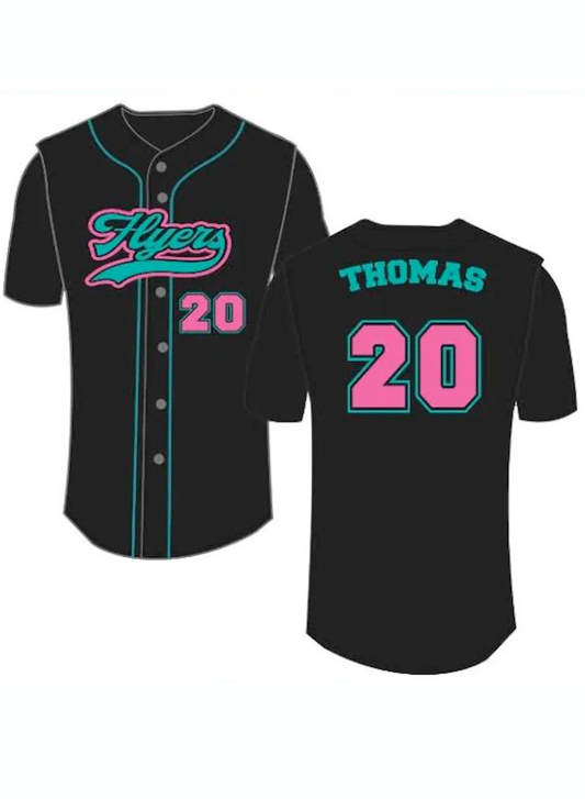 Flyers - Baseball Button Down Sublimated Jersey - Adult & Youth