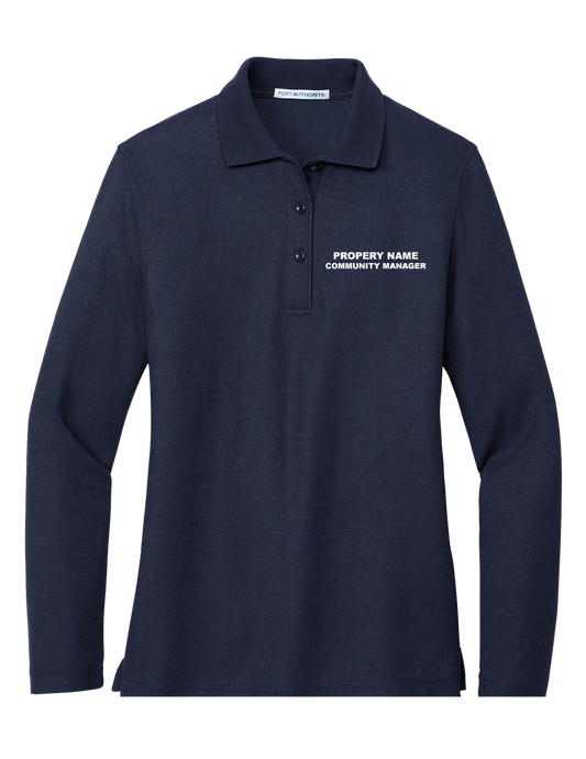 Ladies Port Authority Silk Touch Pique Long Sleeve Polo - 3XL
