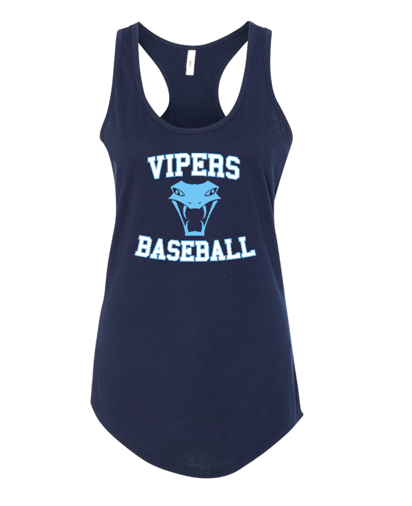 Vipers Baseball Next Level Ladies Racer Tank (Navy) 2024
