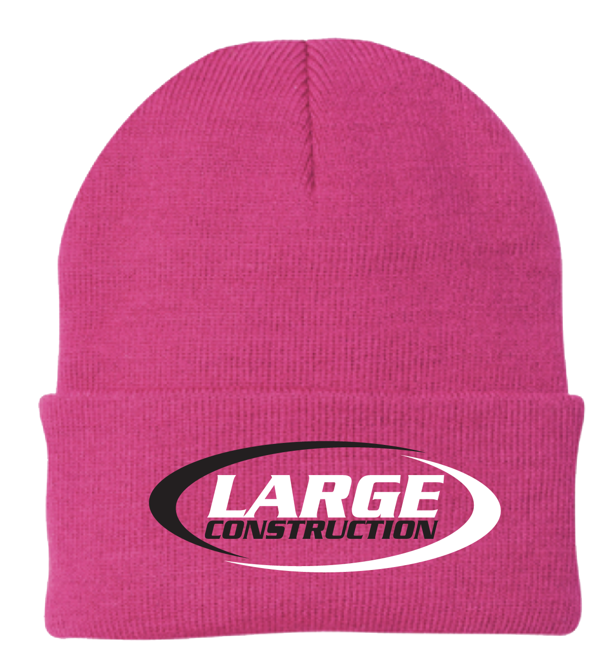 Large Construction Beanies - Neon Hot Pink