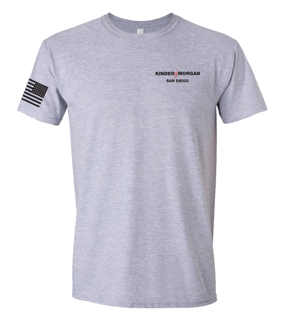 Kinder Morgan San Diego -Lightweight Tee 4.2oz - Sport Gray Tee (1 Piece Price)