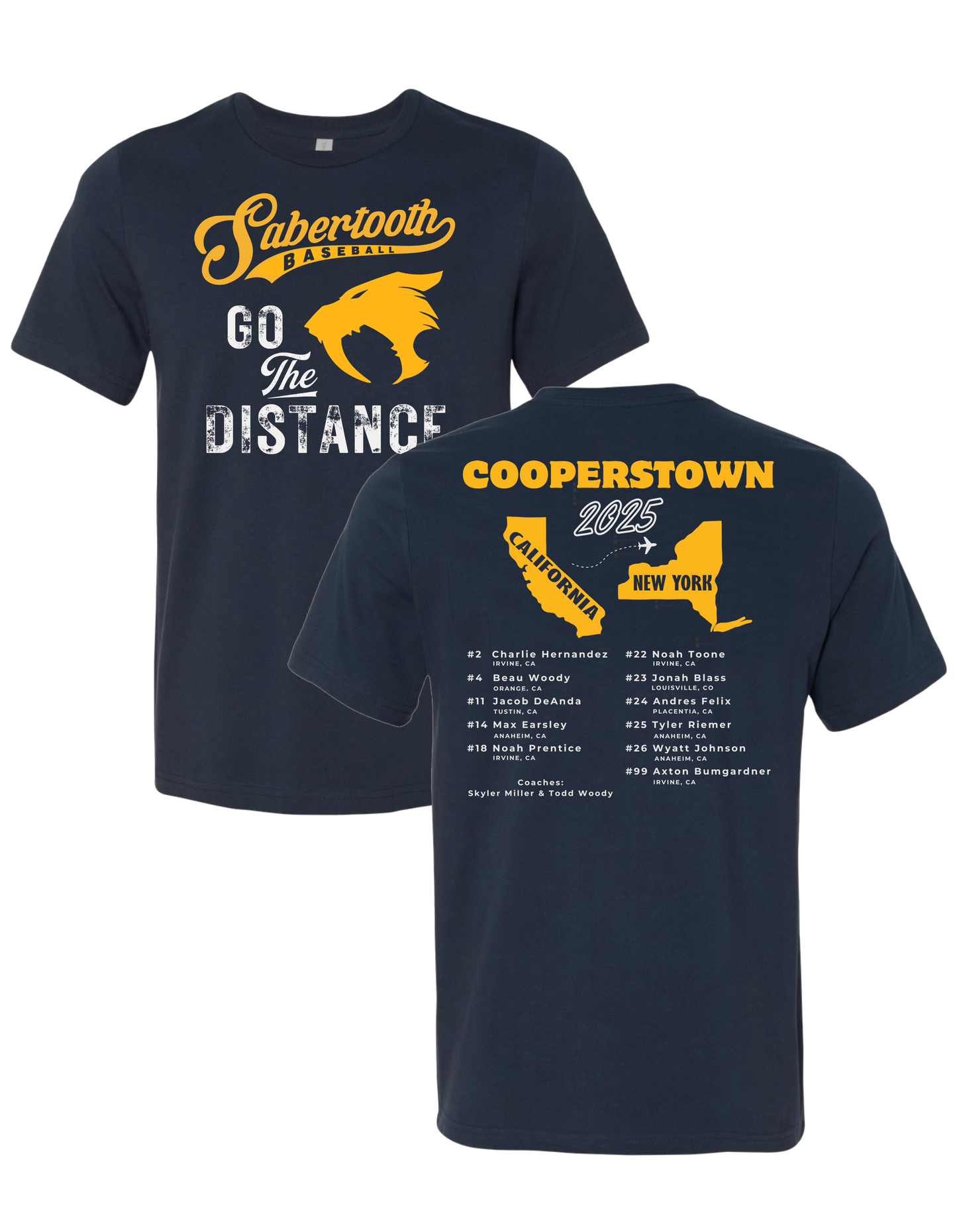 Sabertooth Cooperstown 2025 Cotton Tee (Adult or Youth)