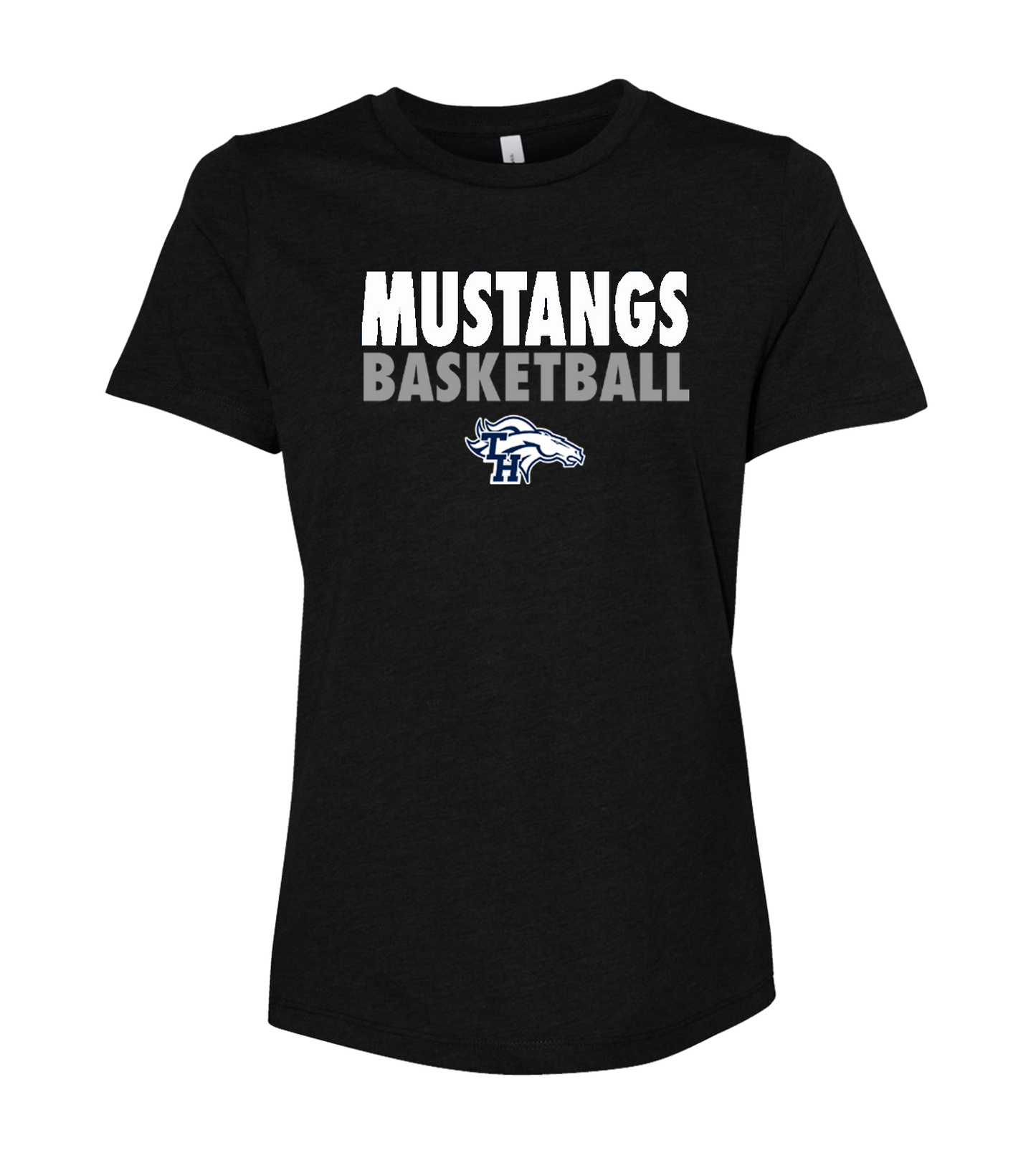 Trabuco Mustang Basketball Ladies Relaxed Jersey Tee