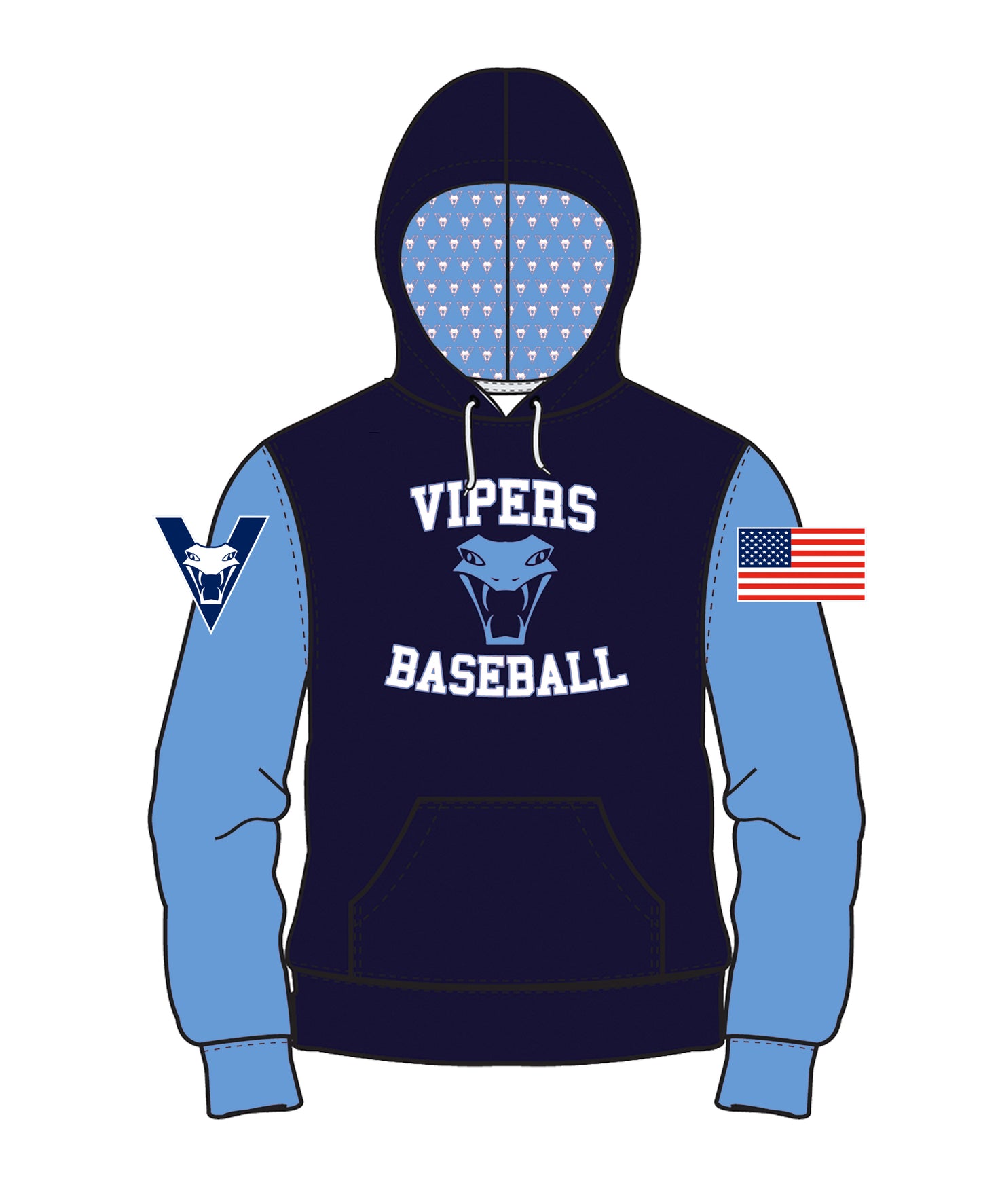 Vipers Hoodie - (Front Print Only) (2-3 Week Turn time) 2024