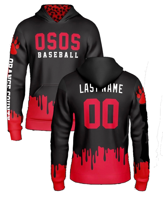 OSOS Baseball Sublimated Custom Sweatshirt - Youth and Adult