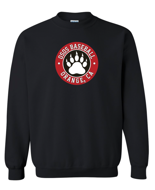 OSOS Baseball Crewneck Sweatshirt with Front Logo Only