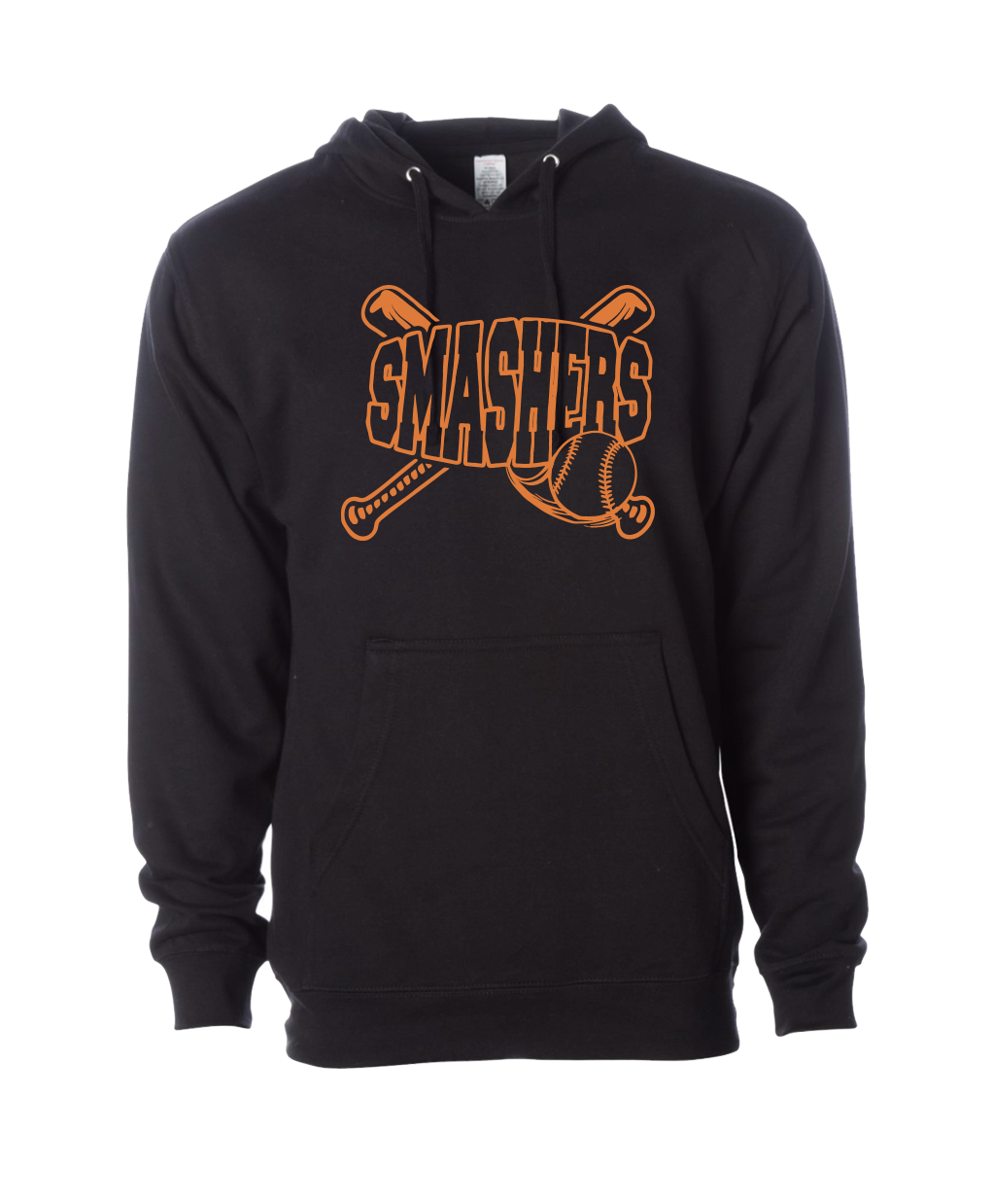 Smashers Adult Pullover Black Hoodie