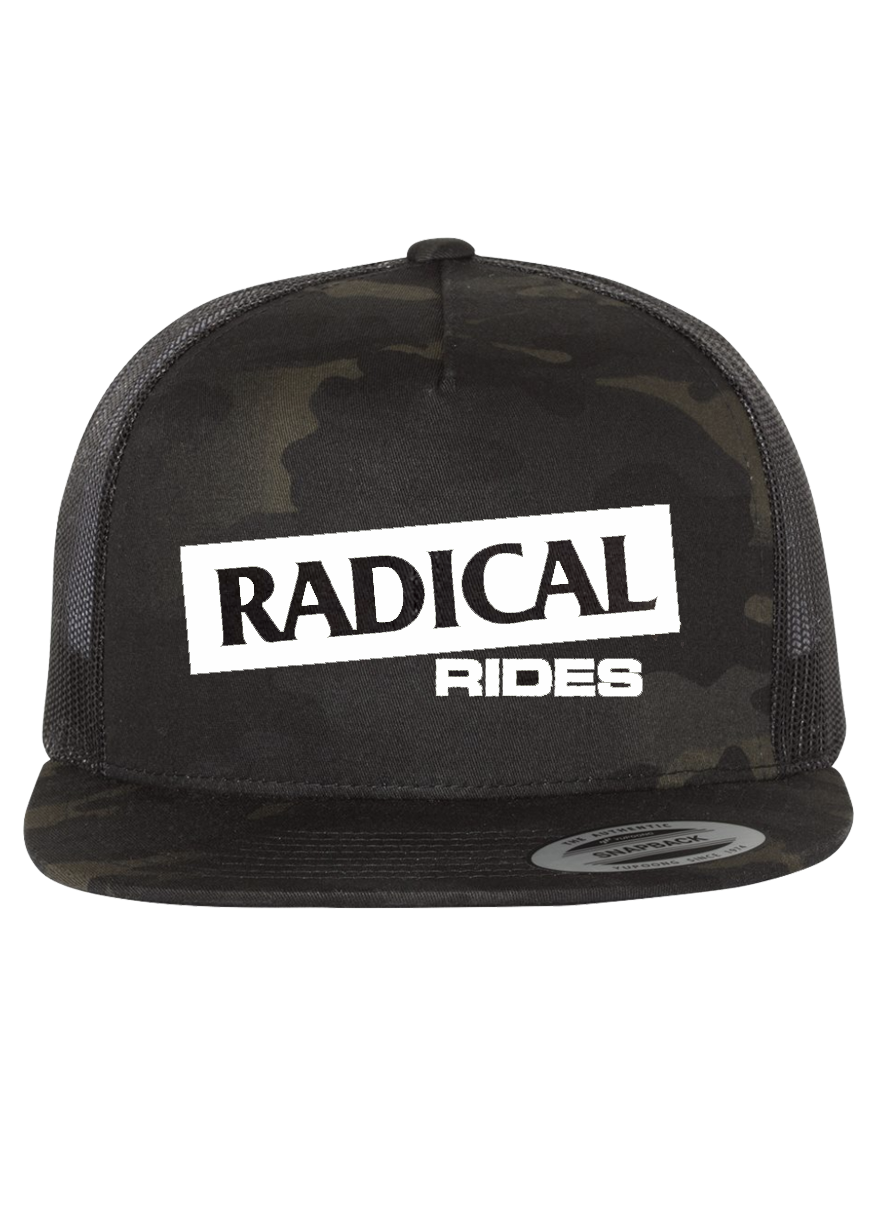 Radical Rides Hat (Multi Cam Black) Embroidery (TRUCKER)
