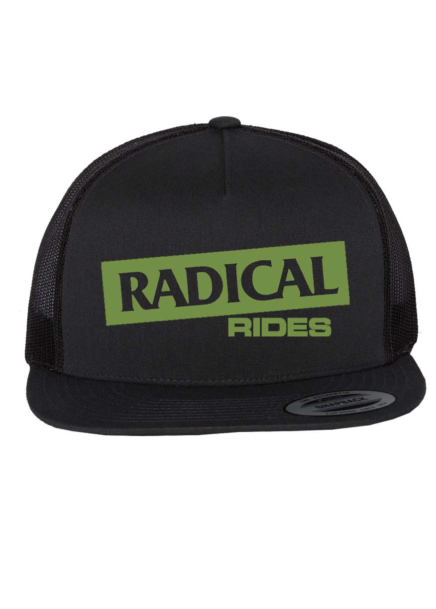 Radical Rides Hat (Black) Embroidery (Trucker)