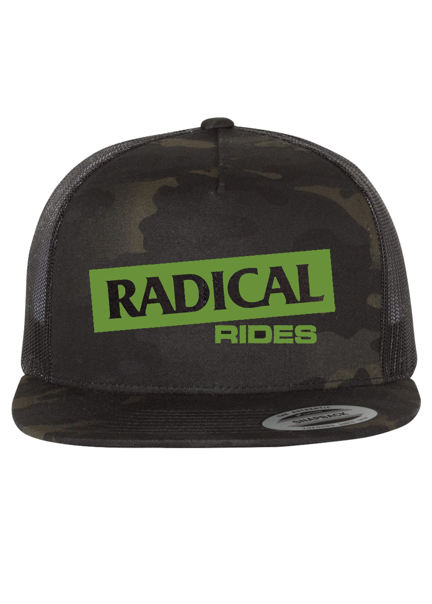 Radical Rides Hat (Multi Cam Black) Embroidery (TRUCKER)