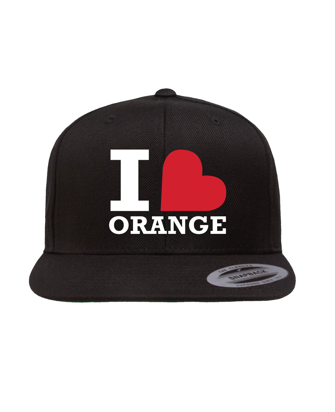 RP I heart Orange YP Classic Snapback Flatbill Hat