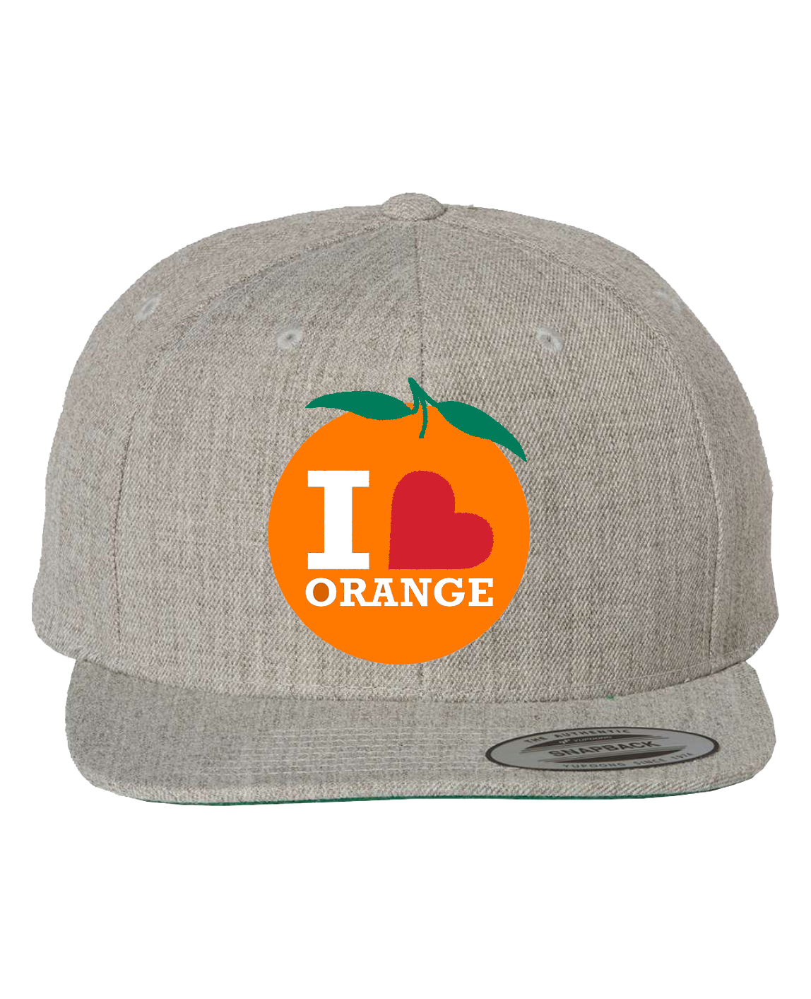 RP I heart Orange YP Classic Snapback Flatbill Hat