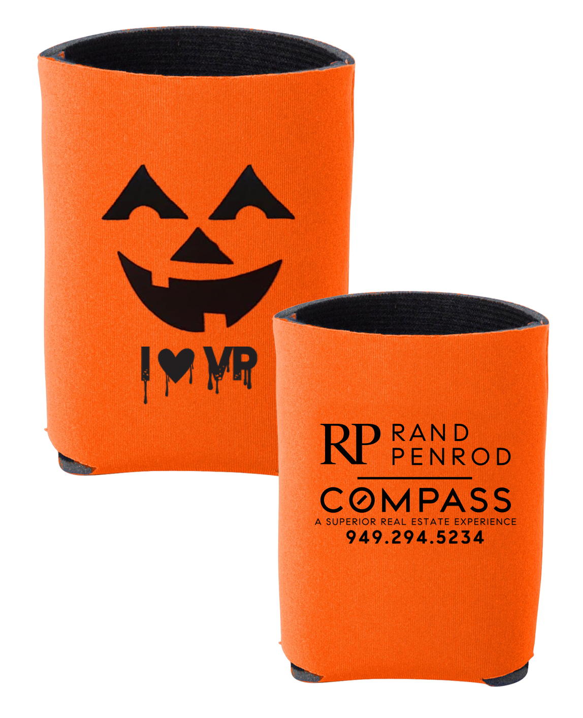 RP I heart VP Pumpkin Can Koozie