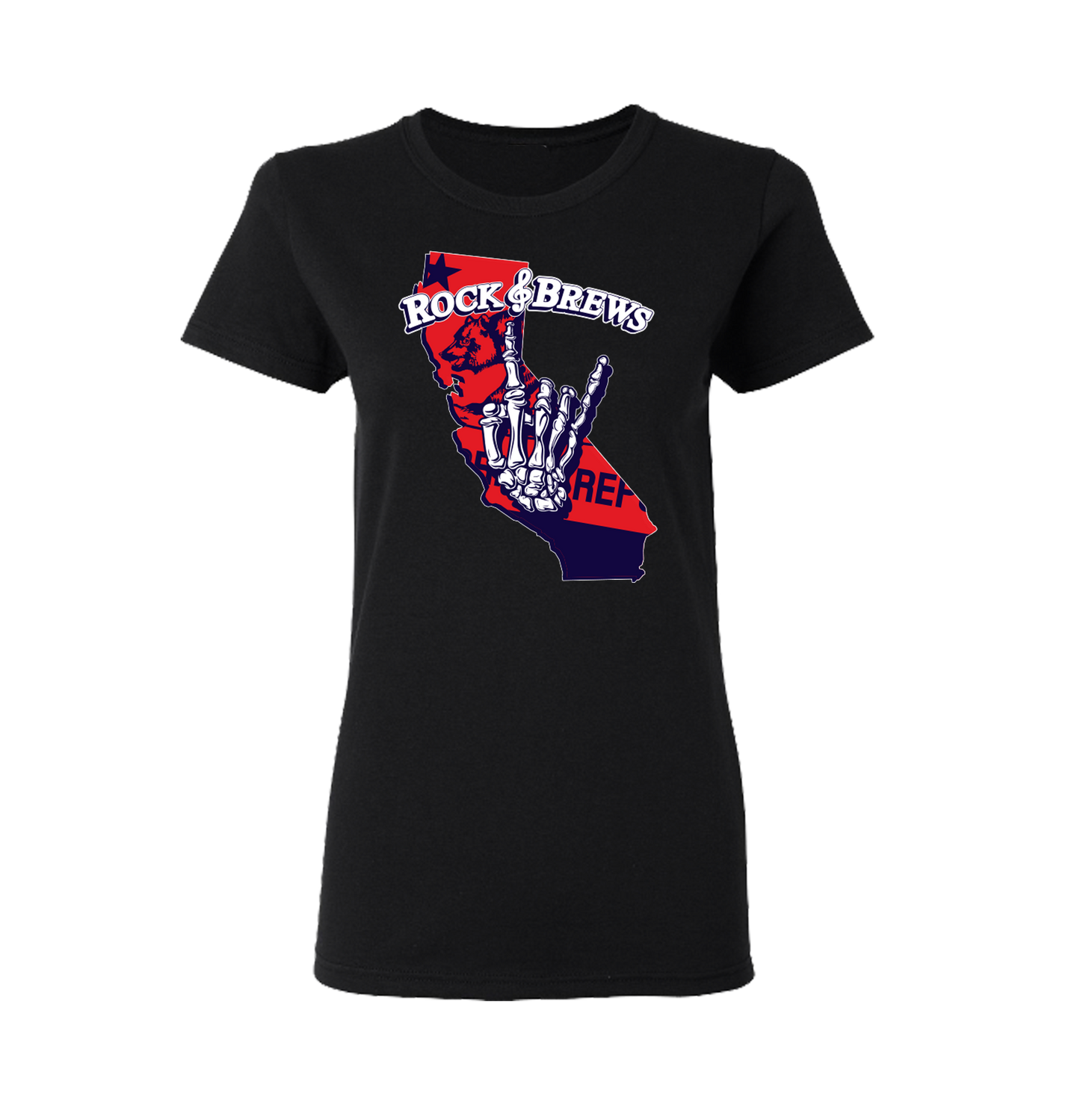 Rock and Brews Ladies Skelton Hand