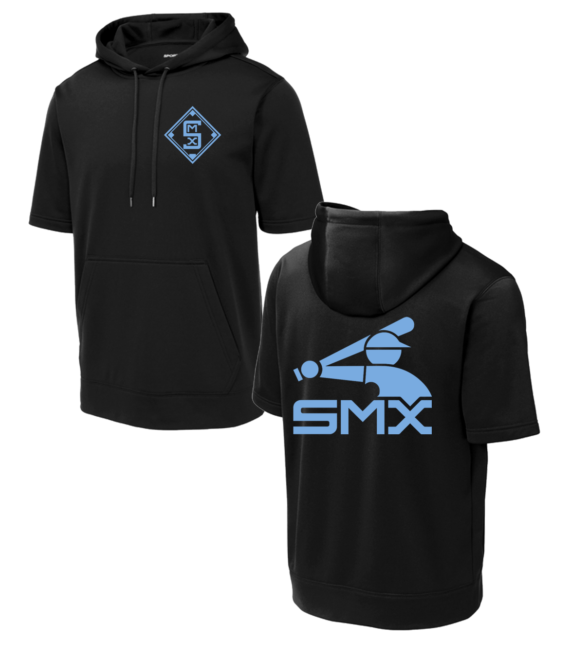SMX Diamond SportTek  Short Sleeve Hoodie - ON DEMAND