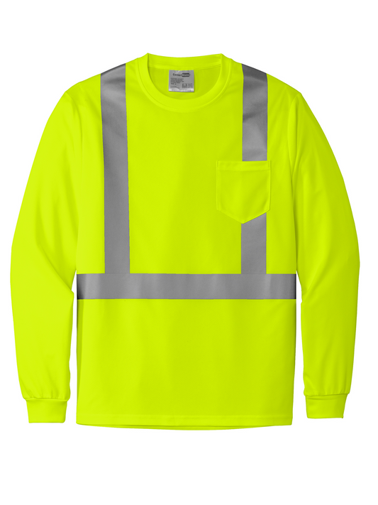 Mens - CornerStone® CS201 ANSI 107 Class 2 Mesh Long Sleeve Tee
