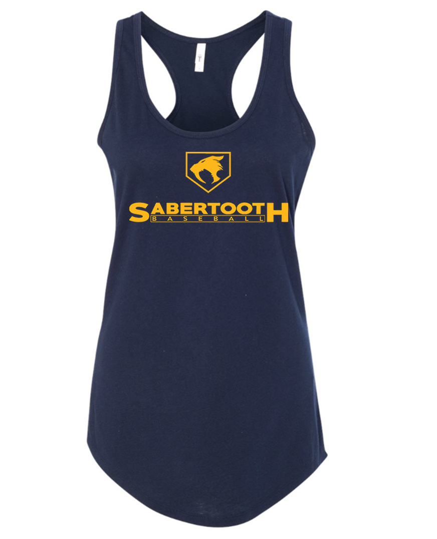Sabertooth - Womens Racerback Tank (Navy & Black)