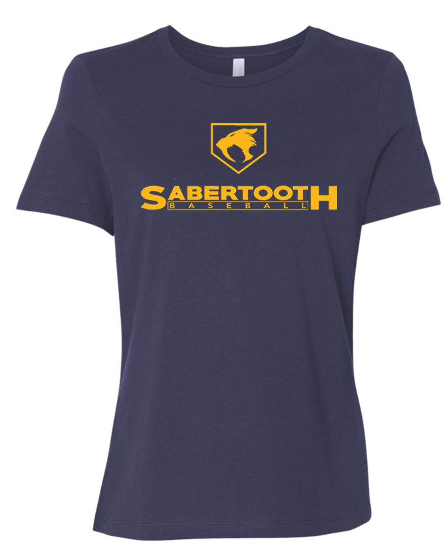 Sabertooth - Womens Relaxed Jersey Tee - (Navy & Black)