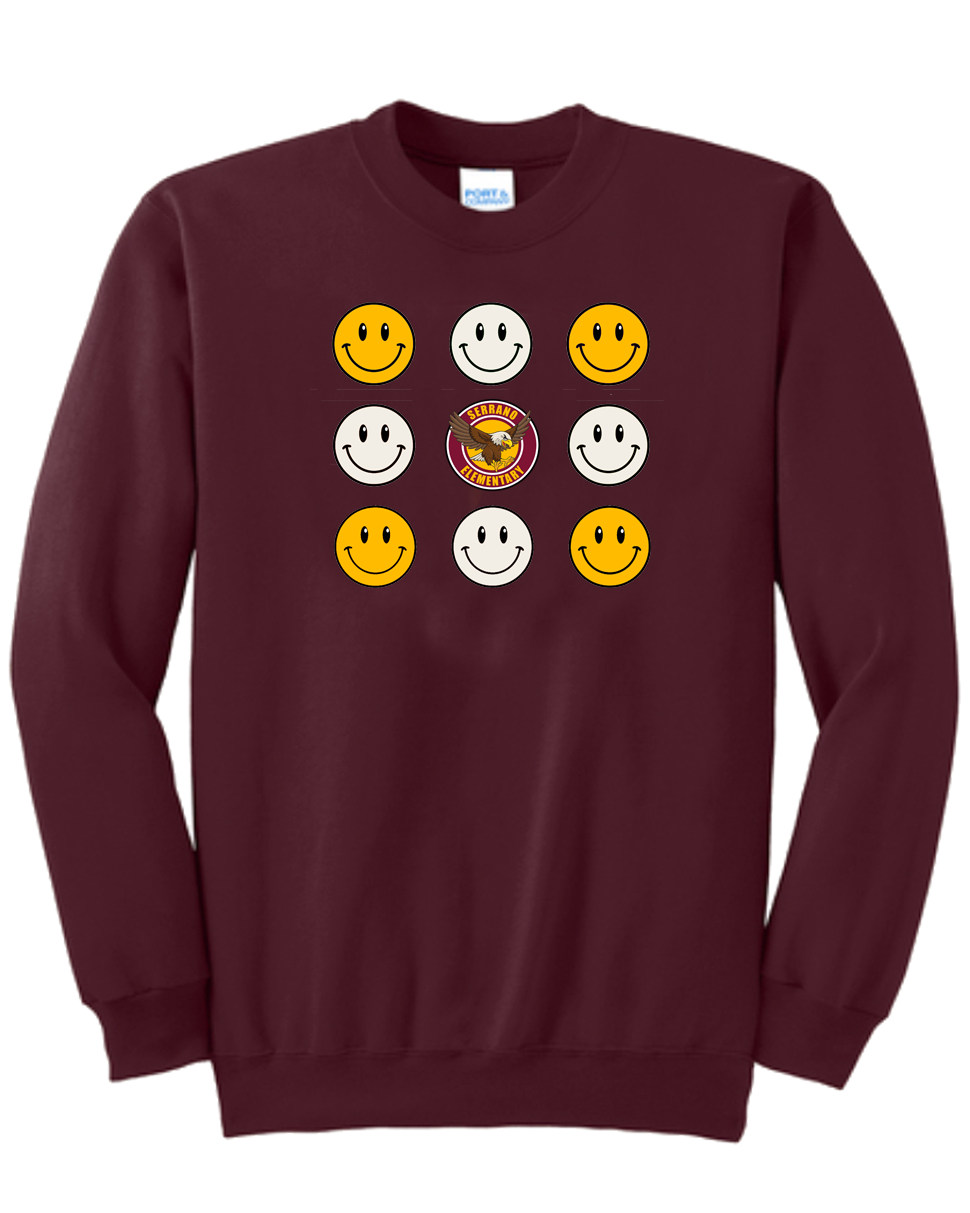 Serrano Elementary - Smile Crewneck Sweat - Youth & Adult