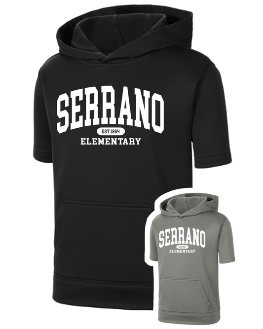 Serrano Elementary - Collegiate Adult & Youth Shortsleeve Pullover Hoodie SportTek