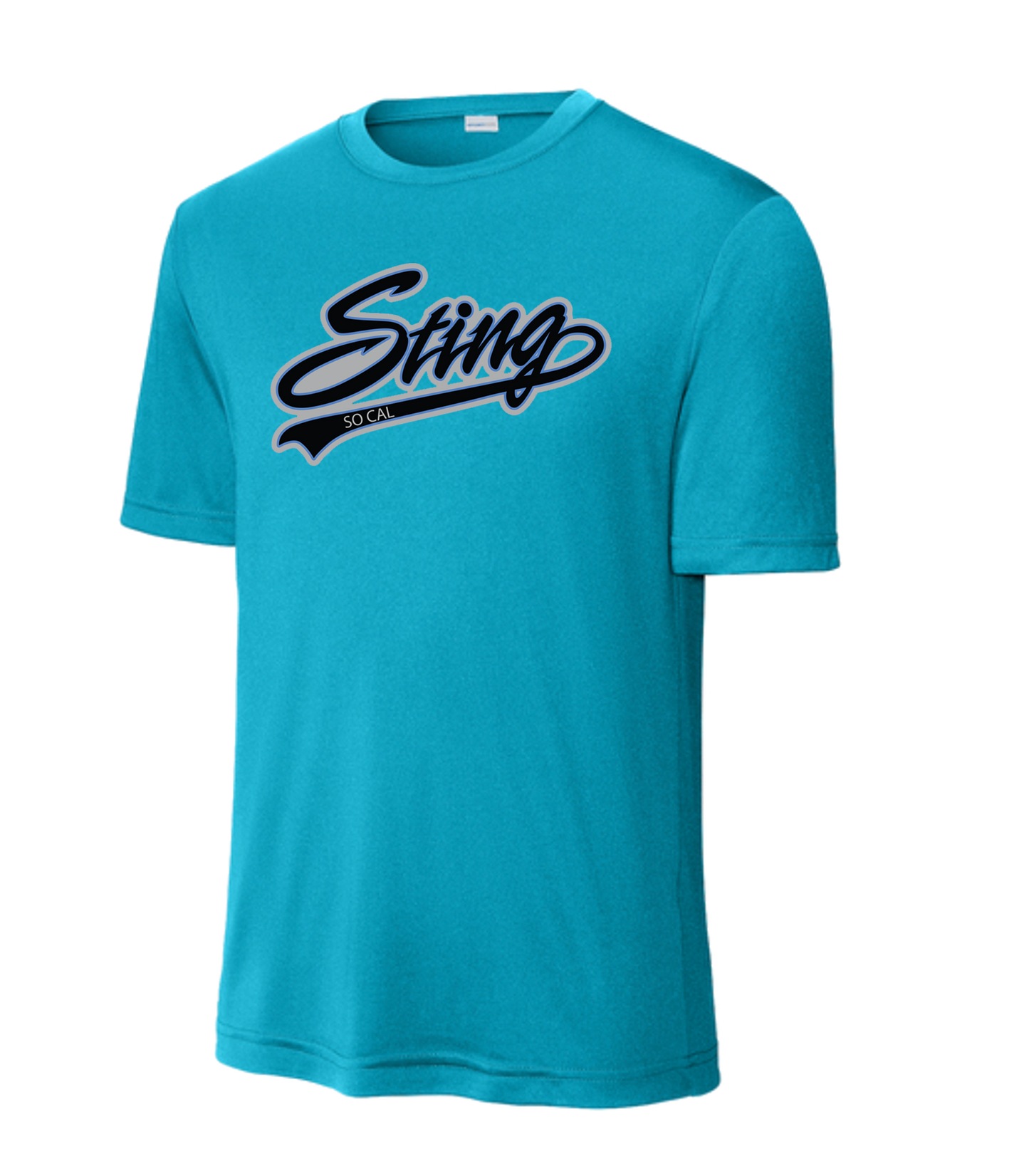 Sting Softball Dri Fit Tee - Front Only (Youth and Adult) - Columbia Blue