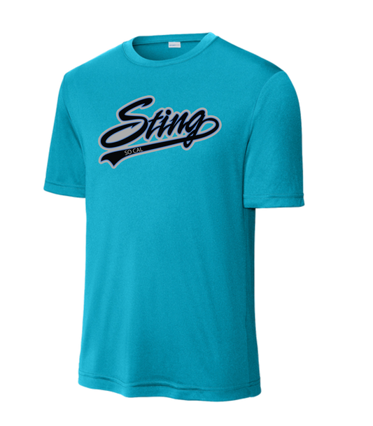 Sting Softball Dri Fit Tee - Front Only (Youth and Adult) - Columbia Blue
