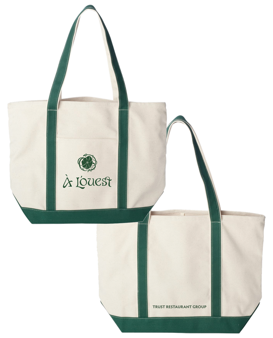 A L'ouest Carmel Classic Cotton Canvas Resort Tote