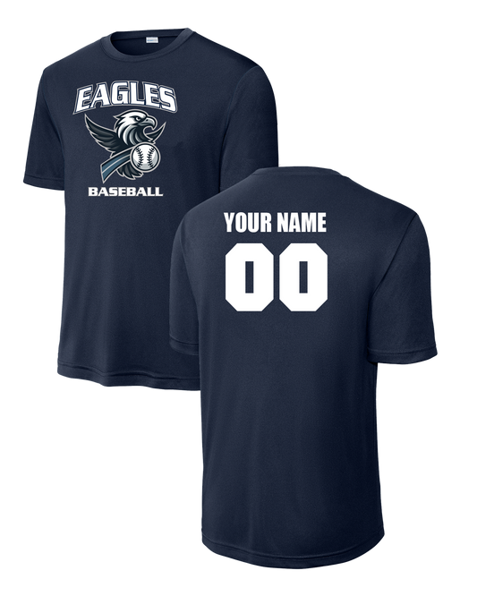 VPLL Eagles Baseball Practice Dri Fit Tee with Name and Number (Youth and Adult)
